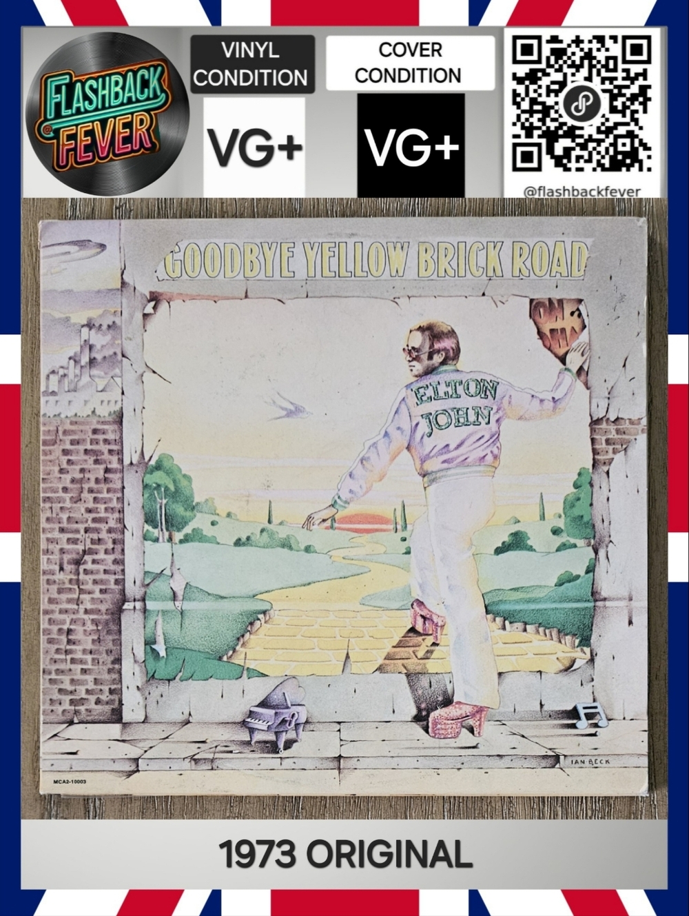 ELTON JOHN•Goodbye Yellow Brick Road•1973 US 2×LP (#MCA2-10003) Pinckneyville Pr